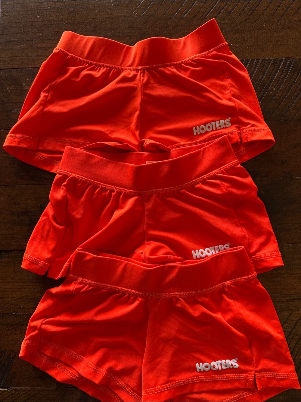 Hooters Bright Orange Girls' Athletic Shorts - 3 Pack